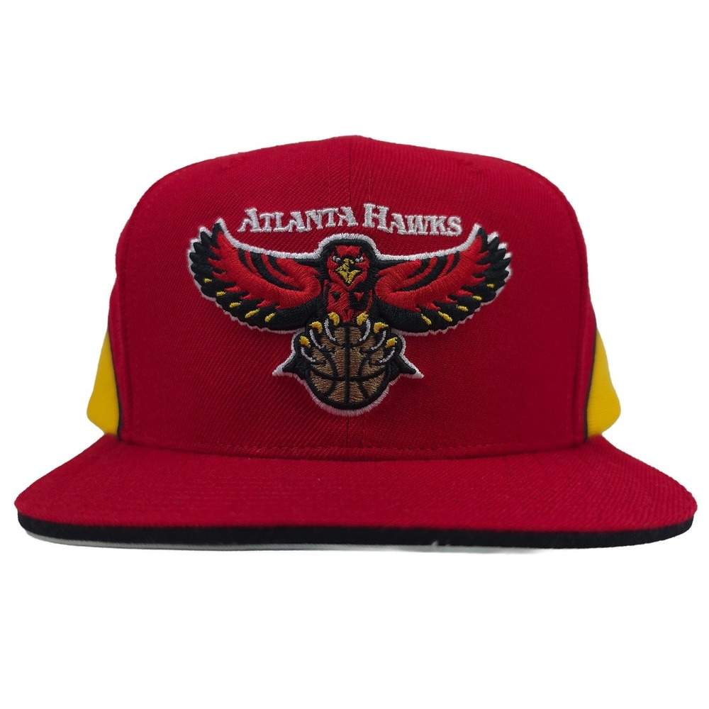 Atlanta Hawks‎ Mitchell & Ness NBA Snapback Hat Cap 3D Logo Back Panel Logo New